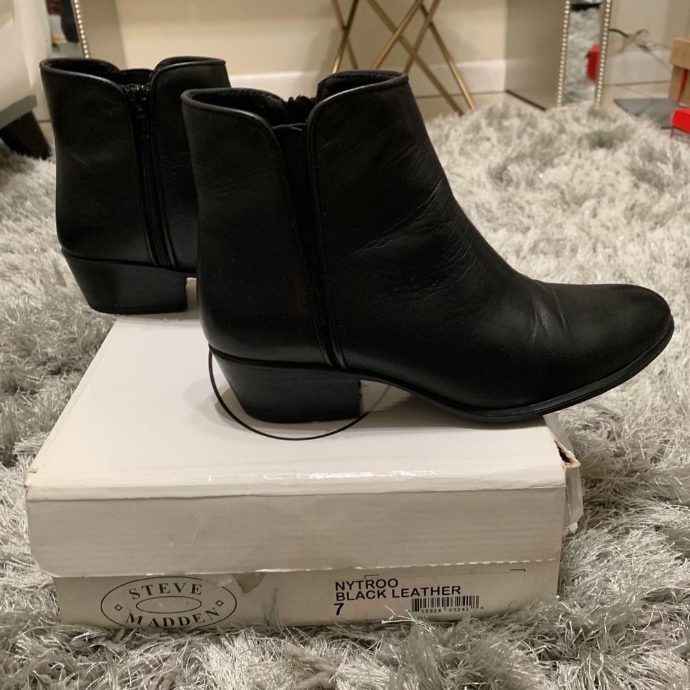 Black Steve Madden boot